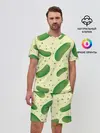 Мужской костюм с шортами / Огурчики