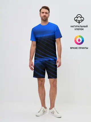 Мужской костюм с шортами / Неоновые лучи