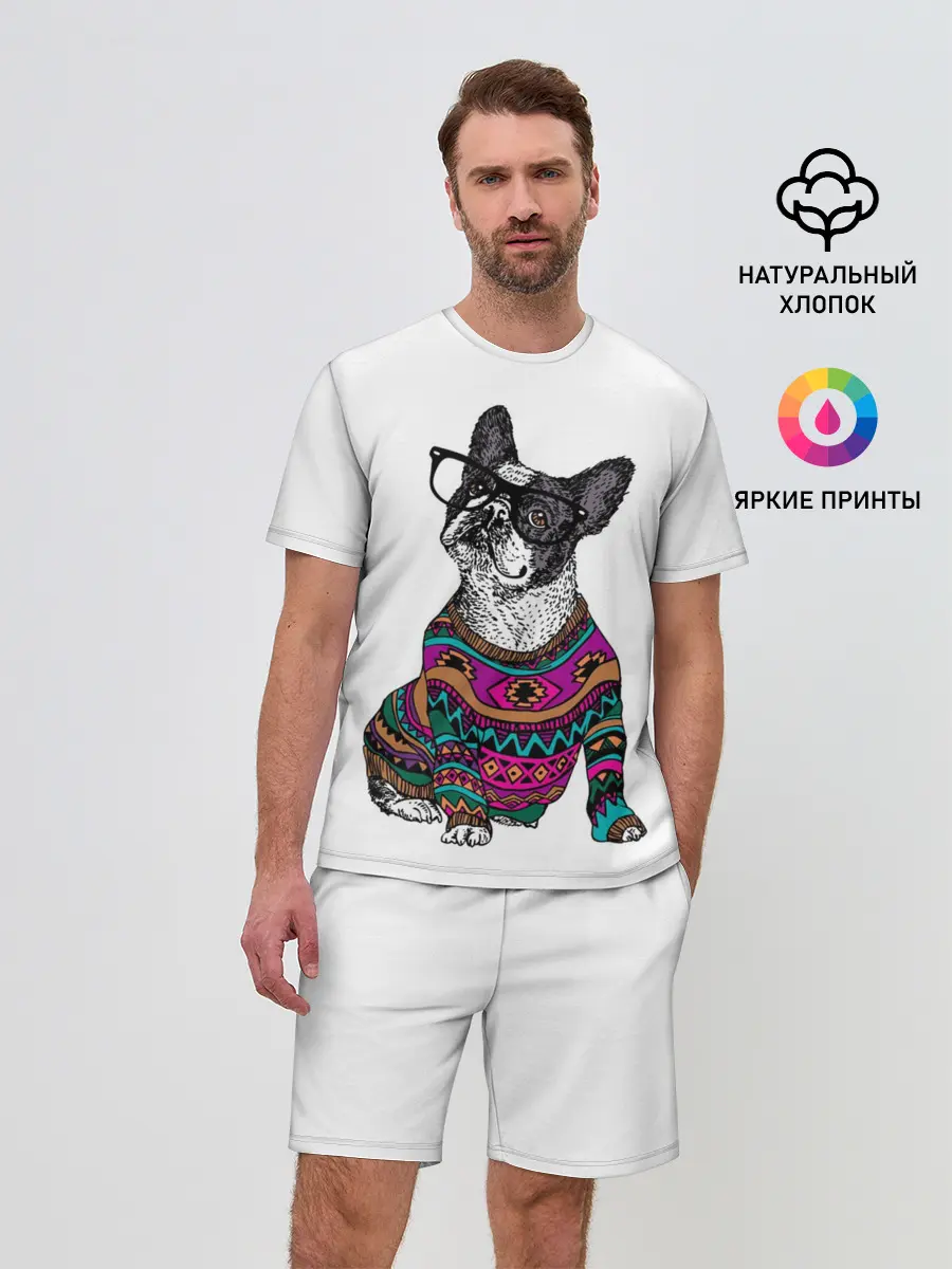 Мужской костюм с шортами / Мопс Хипстер