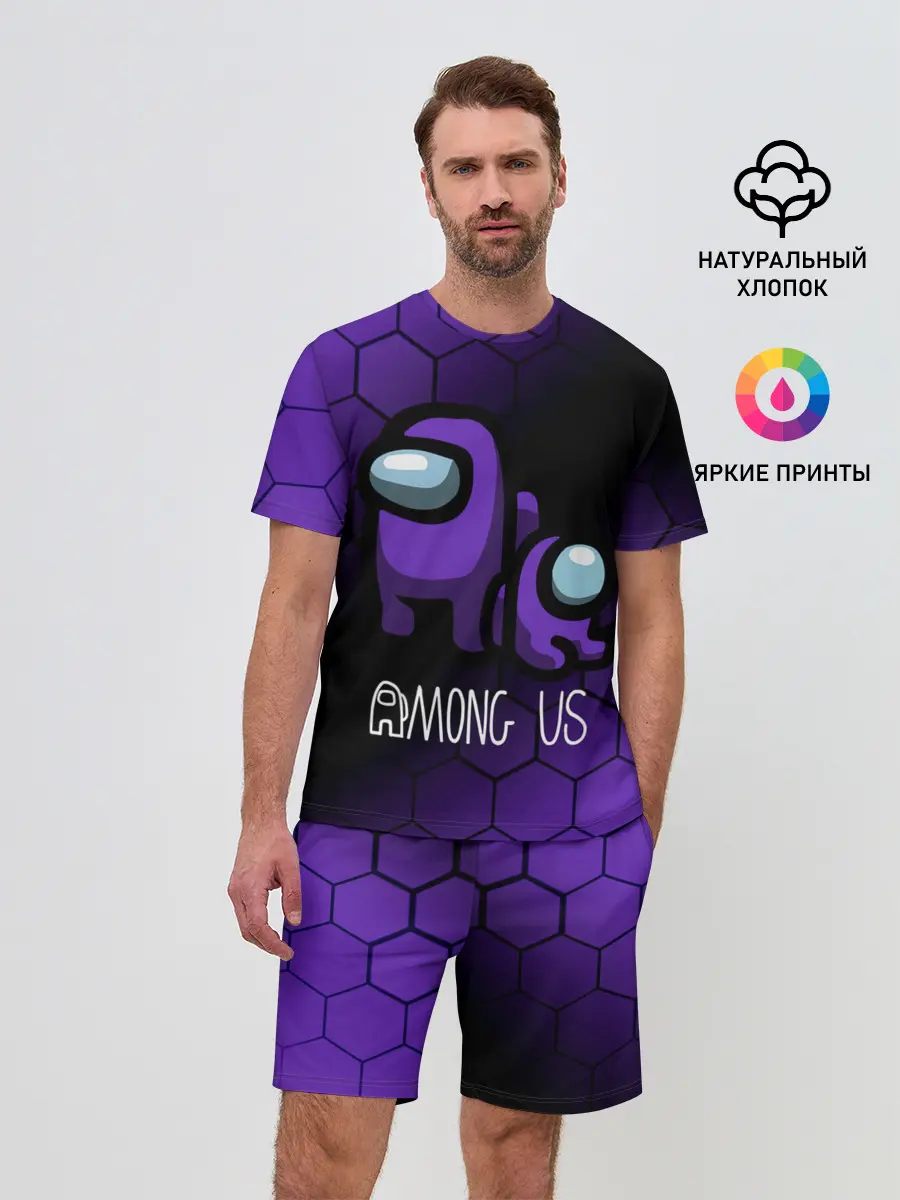 Мужской костюм с шортами / AMONG US - DARK