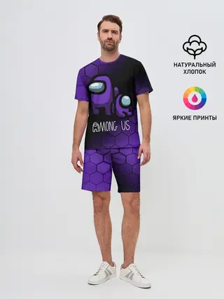 Мужской костюм с шортами / AMONG US - DARK