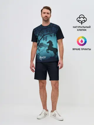 Мужской костюм с шортами / Конь