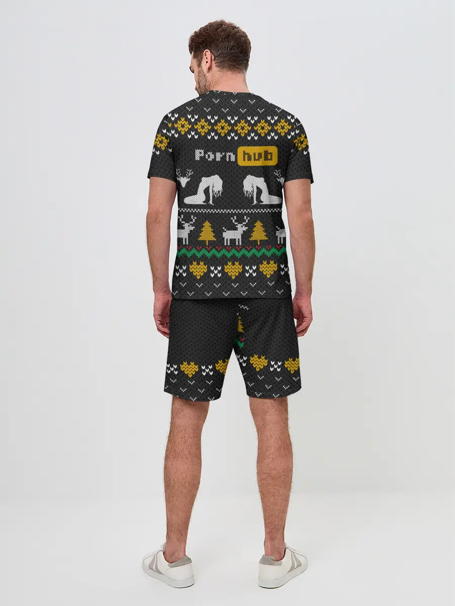 Мужской костюм с шортами / Pornhub свитер с оленями