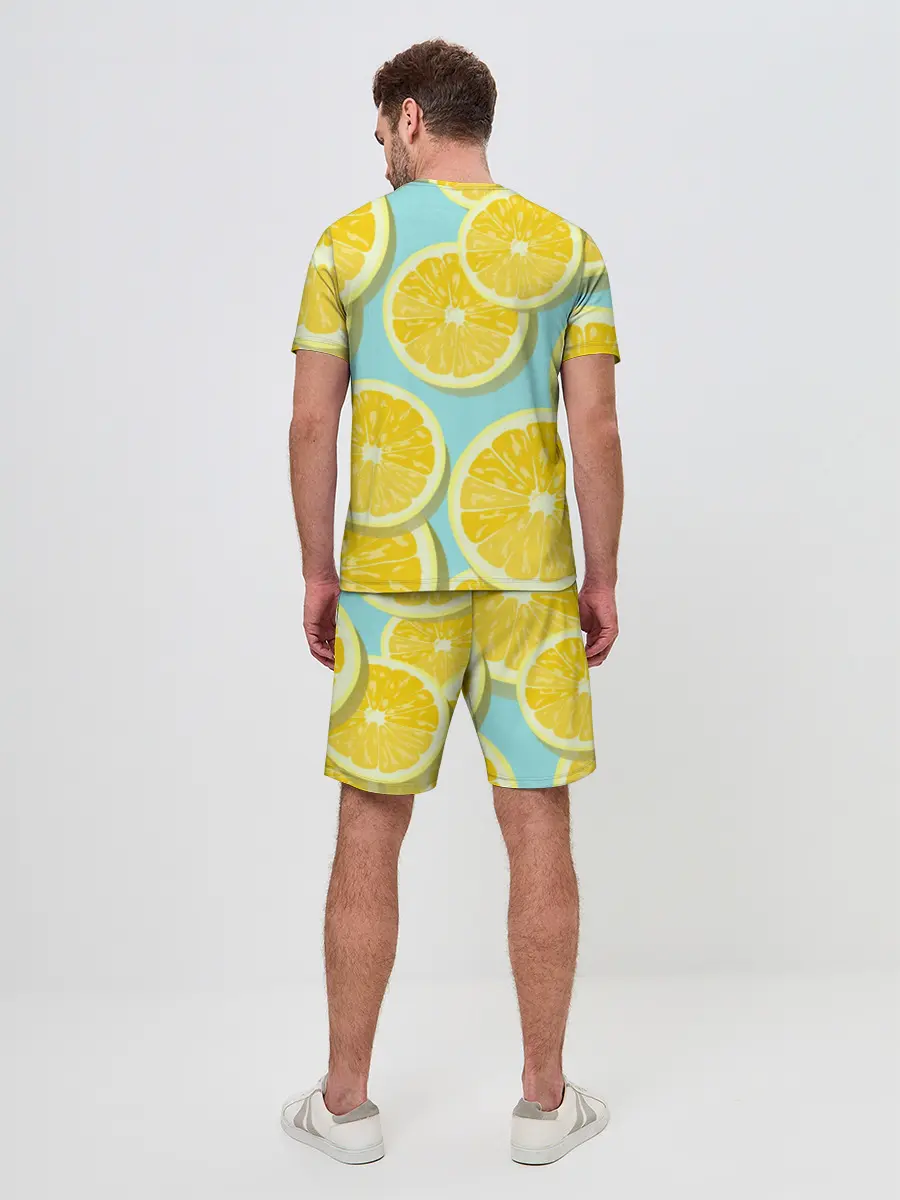 Мужской костюм с шортами / лимончики