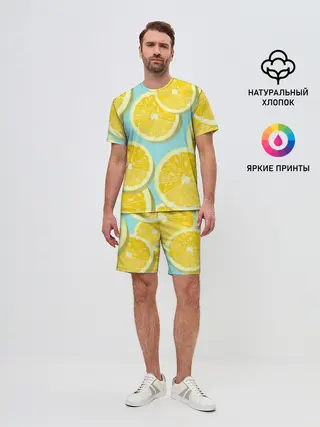 Мужской костюм с шортами / лимончики