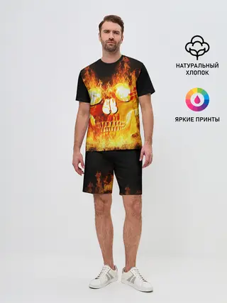 Мужской костюм с шортами / Череп