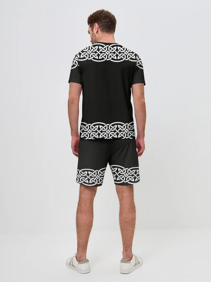 Мужской костюм с шортами / Рингерике олень белый 3D