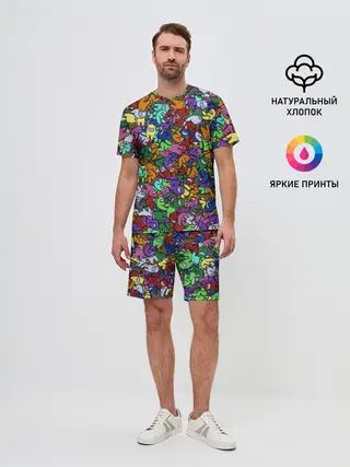 Мужской костюм с шортами / Among Us Overload