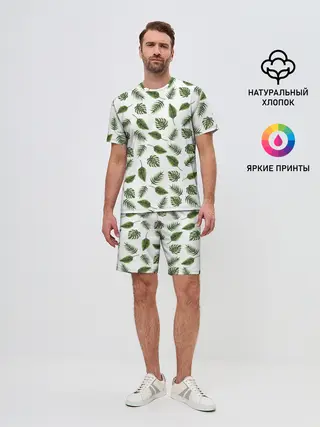 Мужской костюм с шортами / папоротник