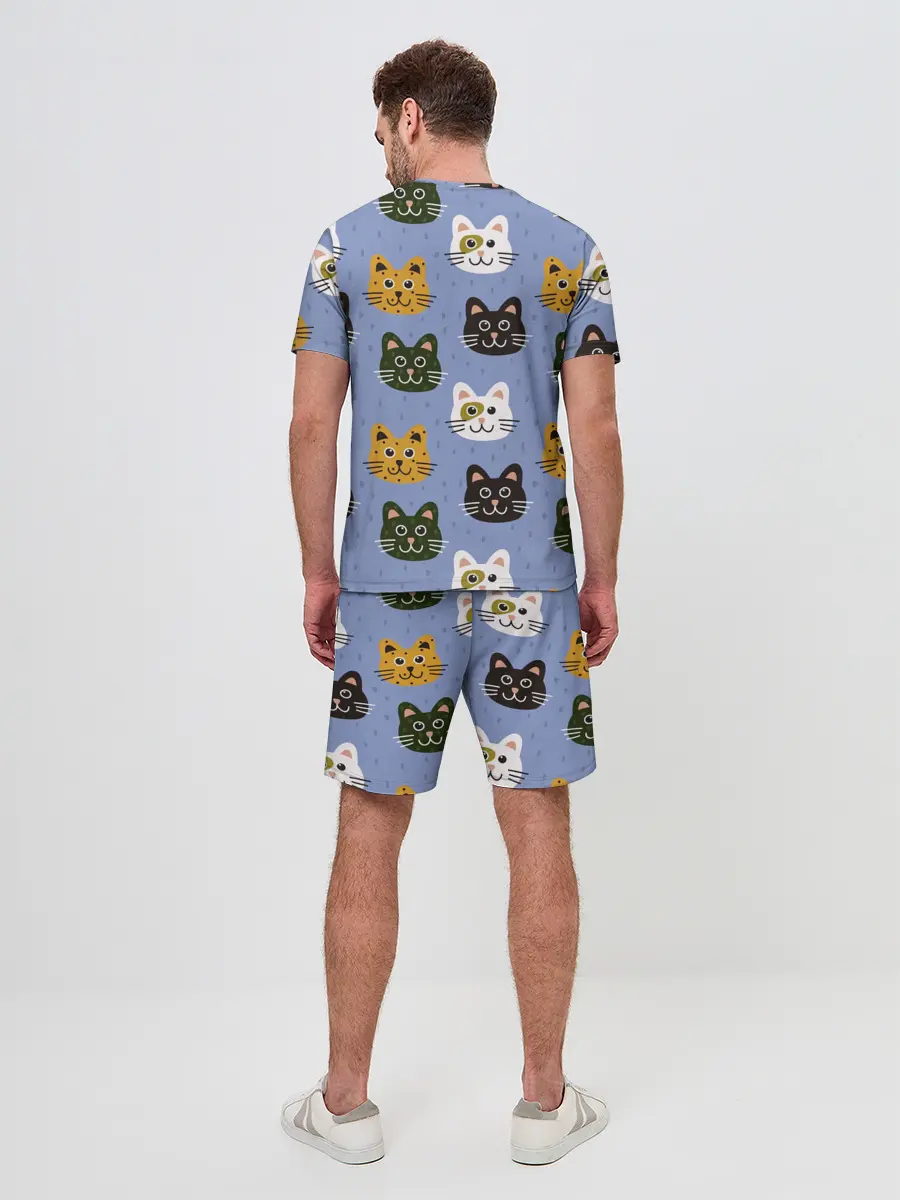 Мужской костюм с шортами / Котики