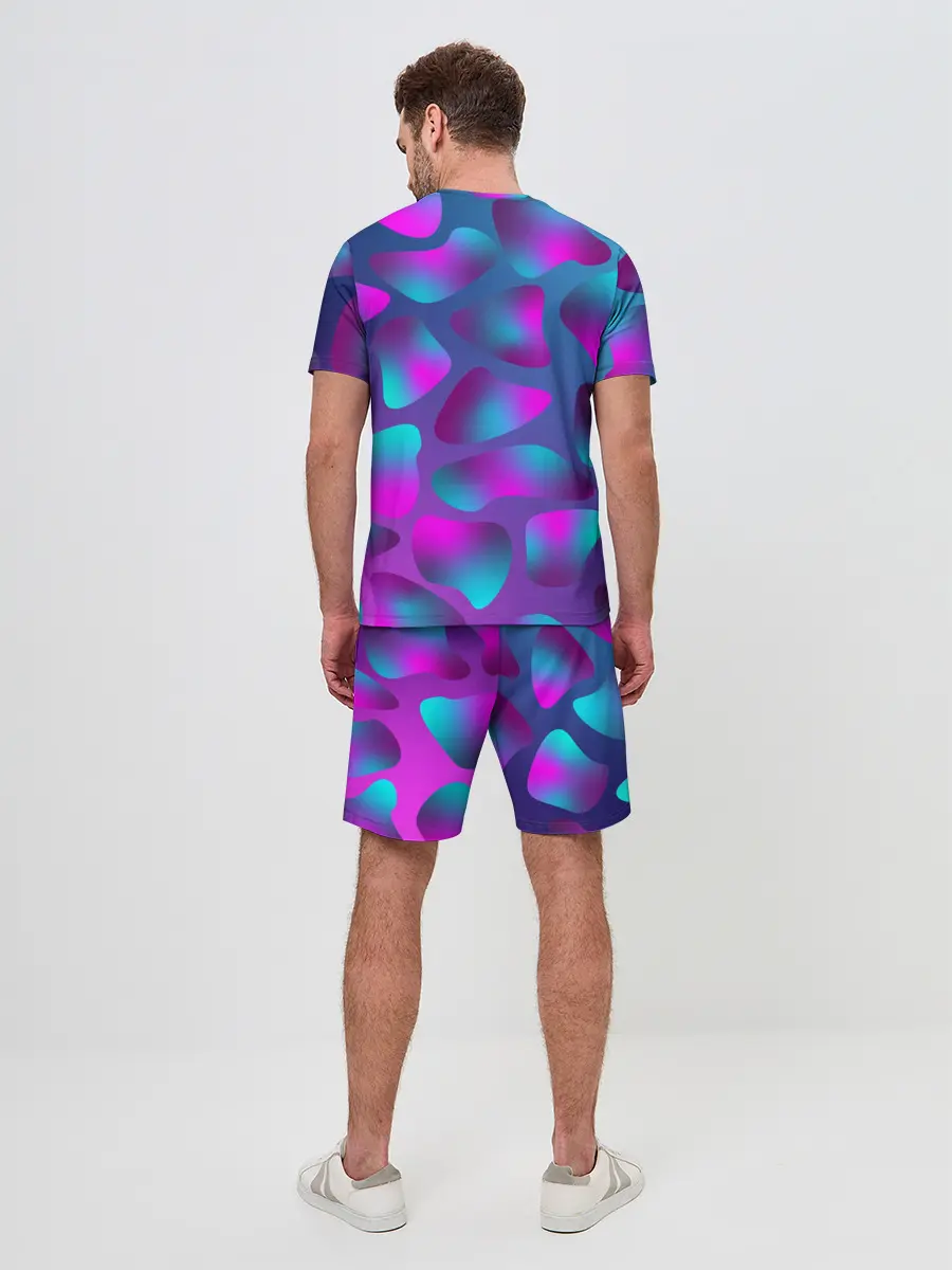 Мужской костюм с шортами / Неоновые капли