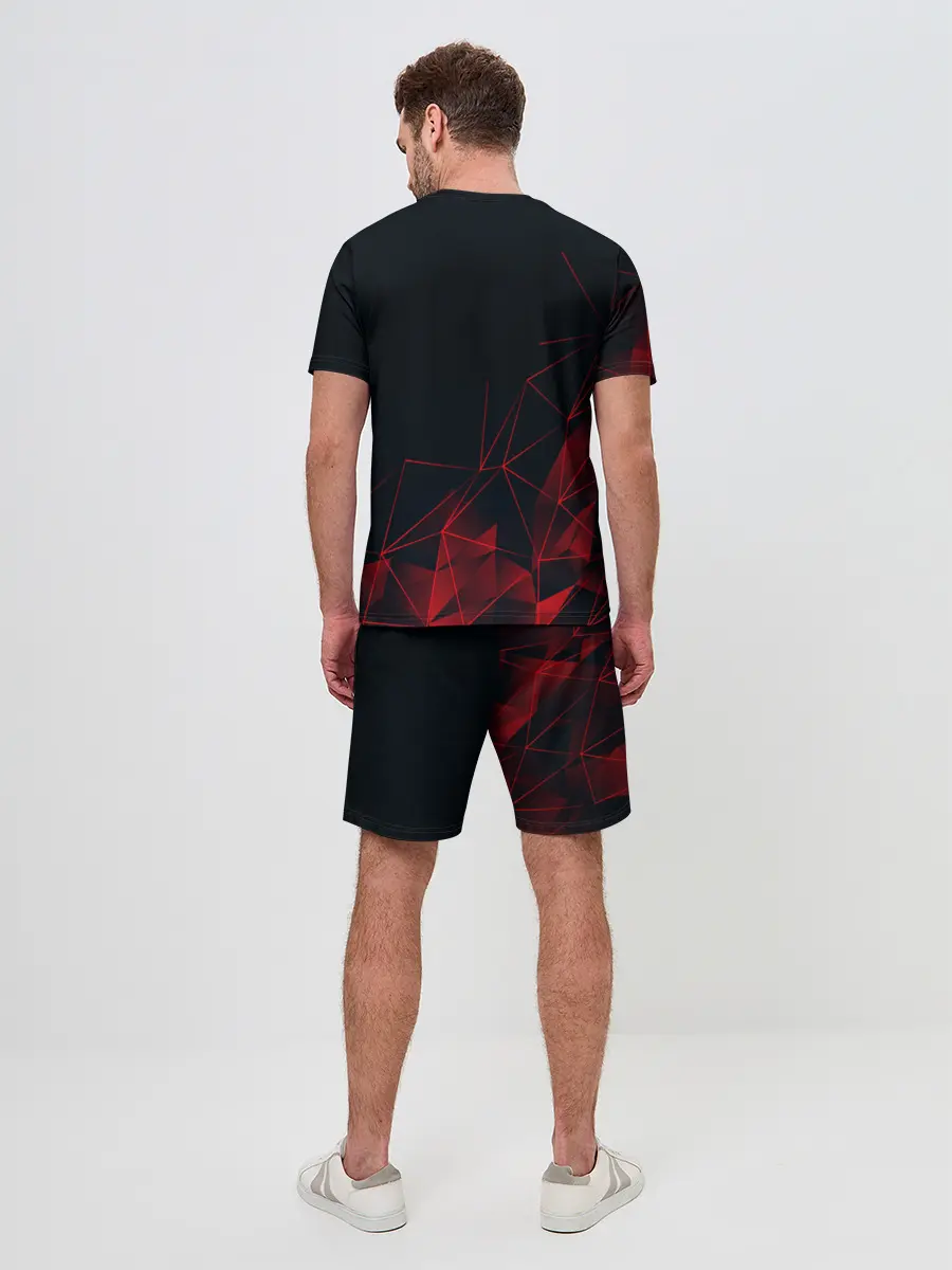 Мужской костюм с шортами / RED STRIPES | КРАСНАЯ ГЕОМЕТРИЯ