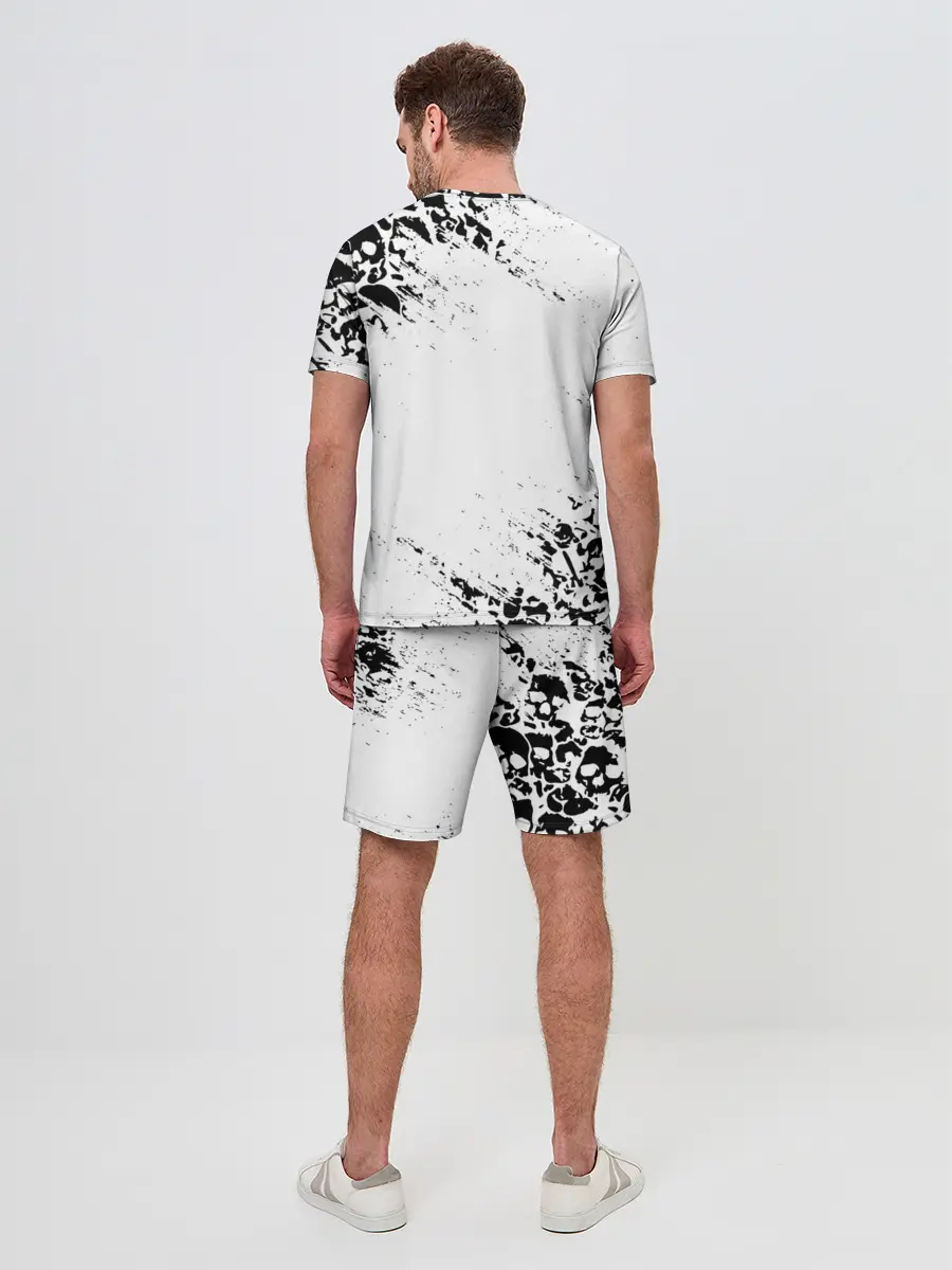 Мужской костюм с шортами / БЕЛЫЕ ЧЕРЕПА | WHITE SKULLS