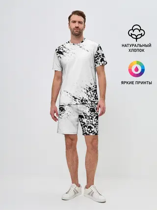 Мужской костюм с шортами / БЕЛЫЕ ЧЕРЕПА | WHITE SKULLS