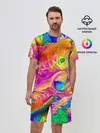 Мужской костюм с шортами / TIE DYE | ЯРКИЕ КРАСКИ