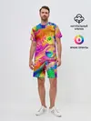 Мужской костюм с шортами / TIE DYE | ЯРКИЕ КРАСКИ