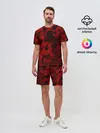 Мужской костюм с шортами / RED MILITARY | КРАСНЫЙ КАМУФЛЯЖ