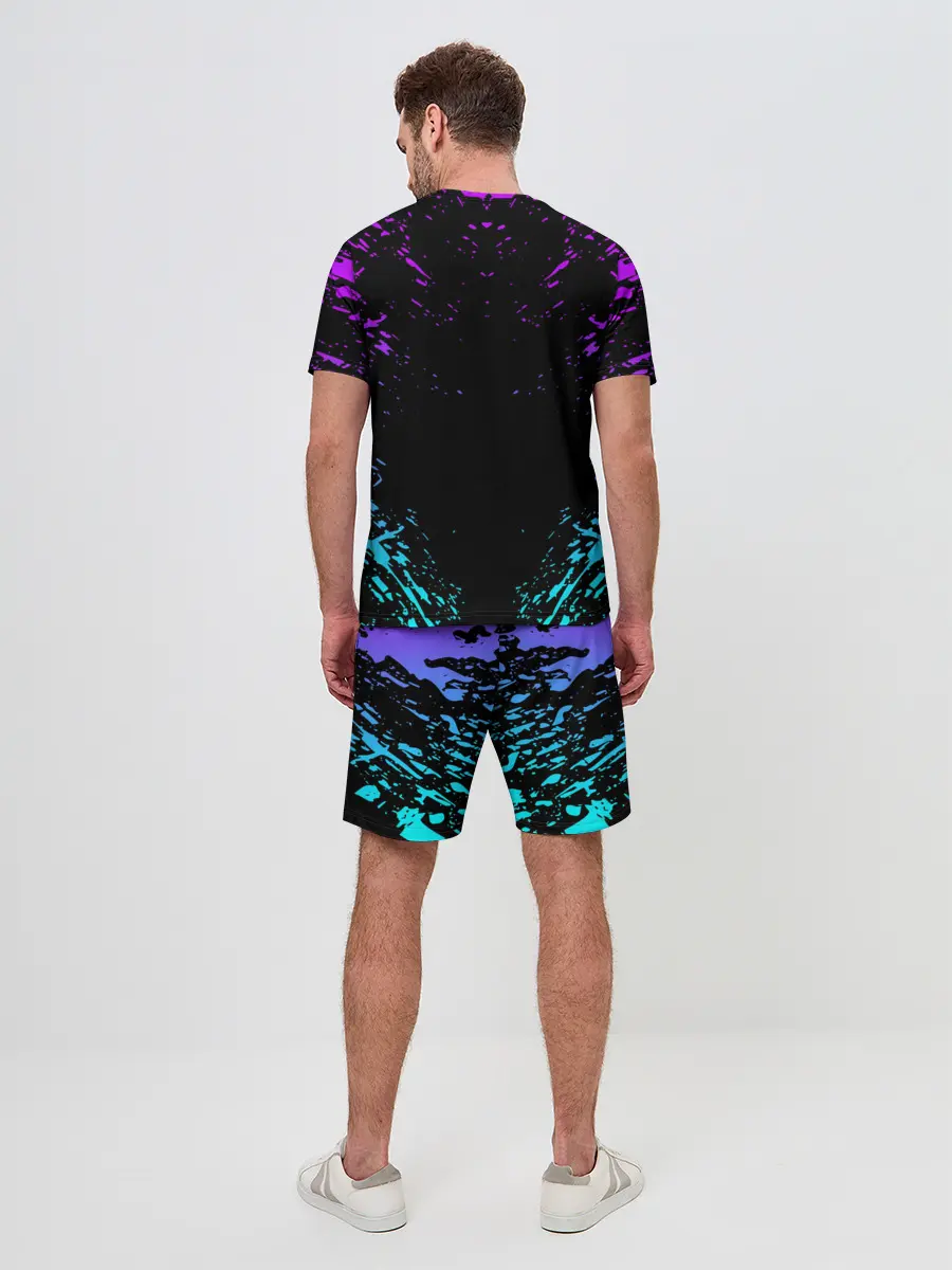 Мужской костюм с шортами / НЕОНОВЫЕ БРЫЗГИ