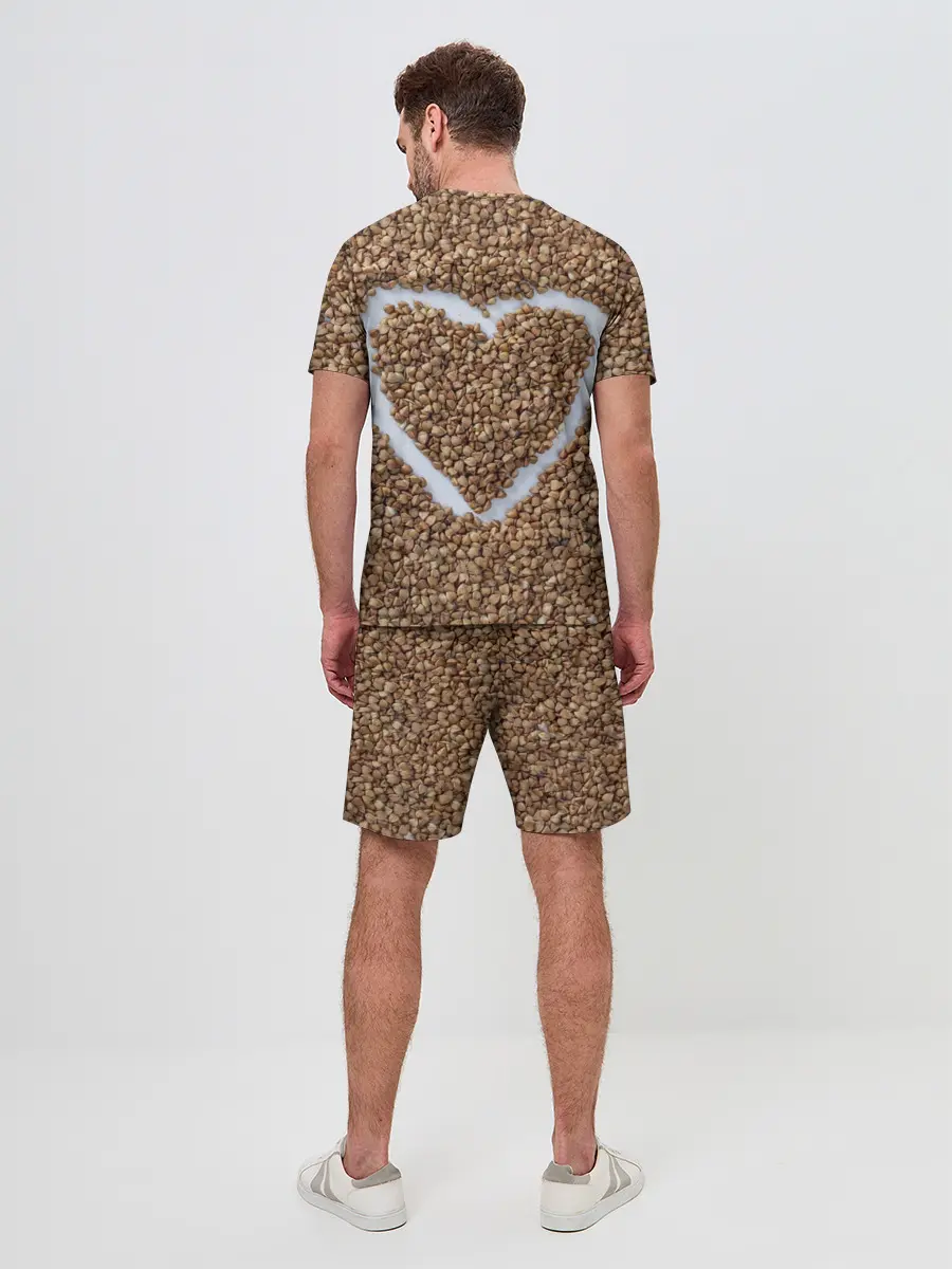 Мужской костюм с шортами / i love гречка