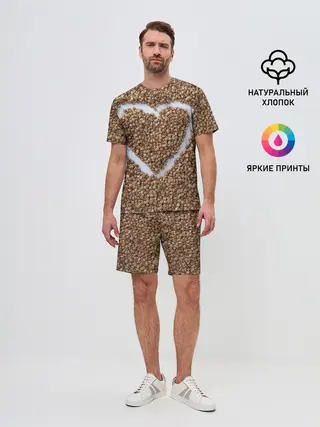 Мужской костюм с шортами / i love гречка