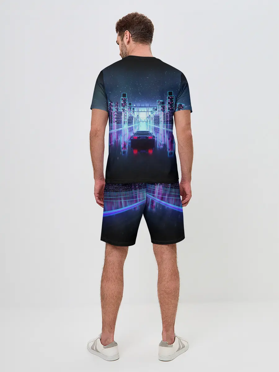 Мужской костюм с шортами / SYNTHWAVE / RETROWAVE