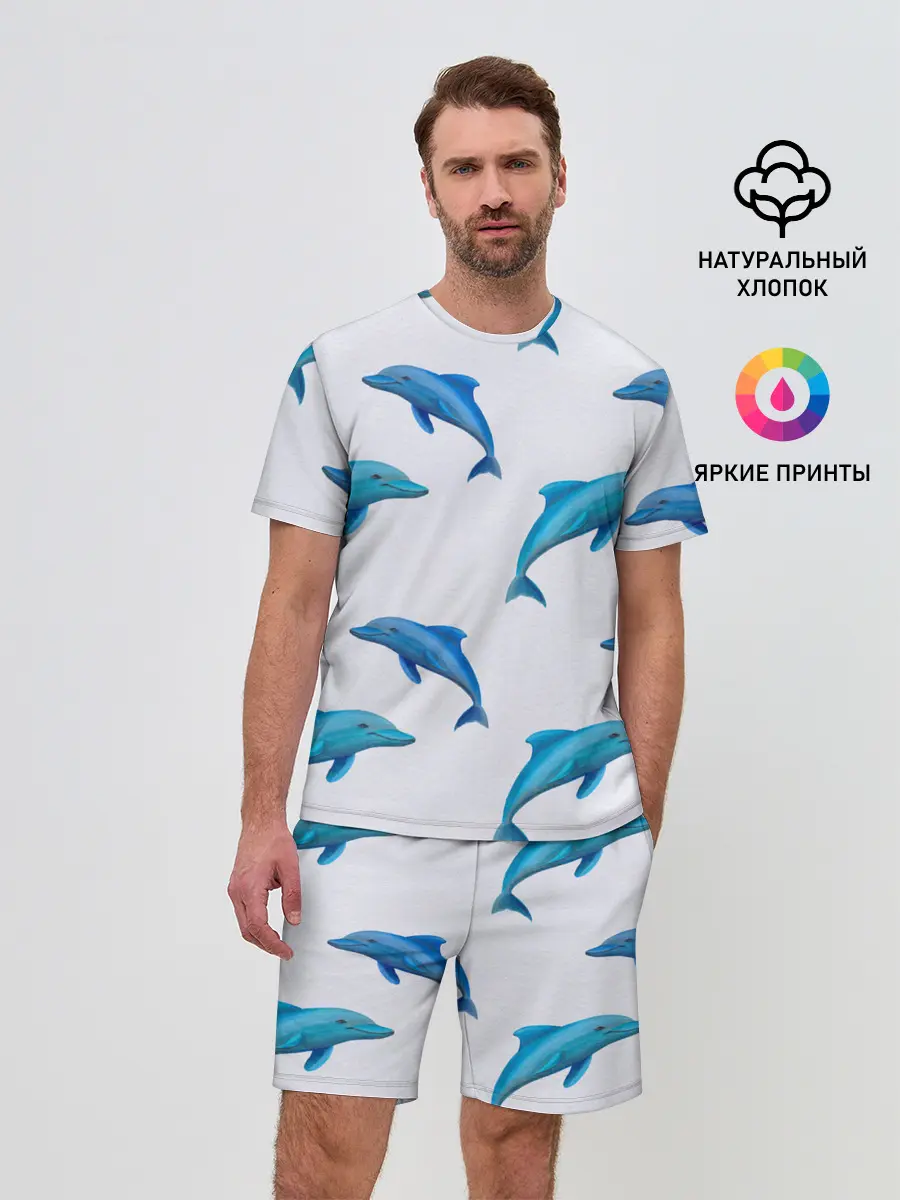 Мужской костюм с шортами / Рай для дельфина