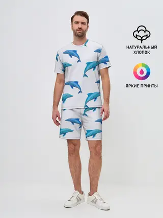 Мужской костюм с шортами / Рай для дельфина