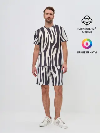 Мужской костюм с шортами / Я зебра