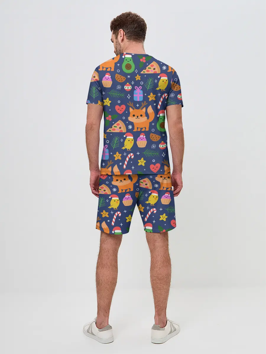 Мужской костюм с шортами / Новогодний макет