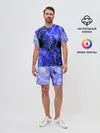 Мужской костюм с шортами / МОЛНИЯ BLUE