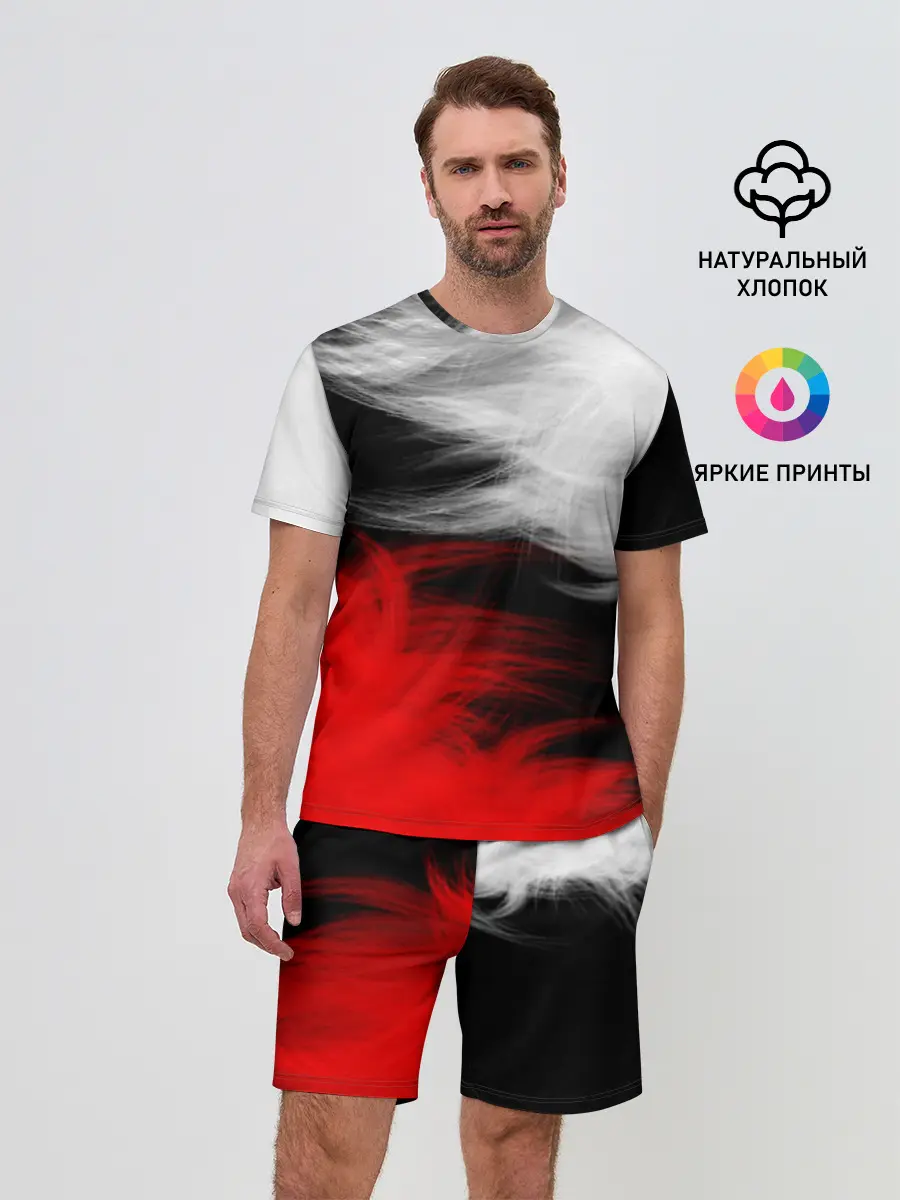 Мужской костюм с шортами / ПЕРЬЯ