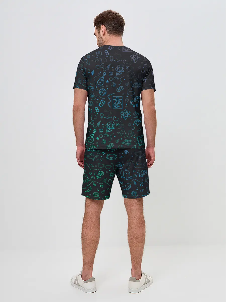 Мужской костюм с шортами / Смайлы.