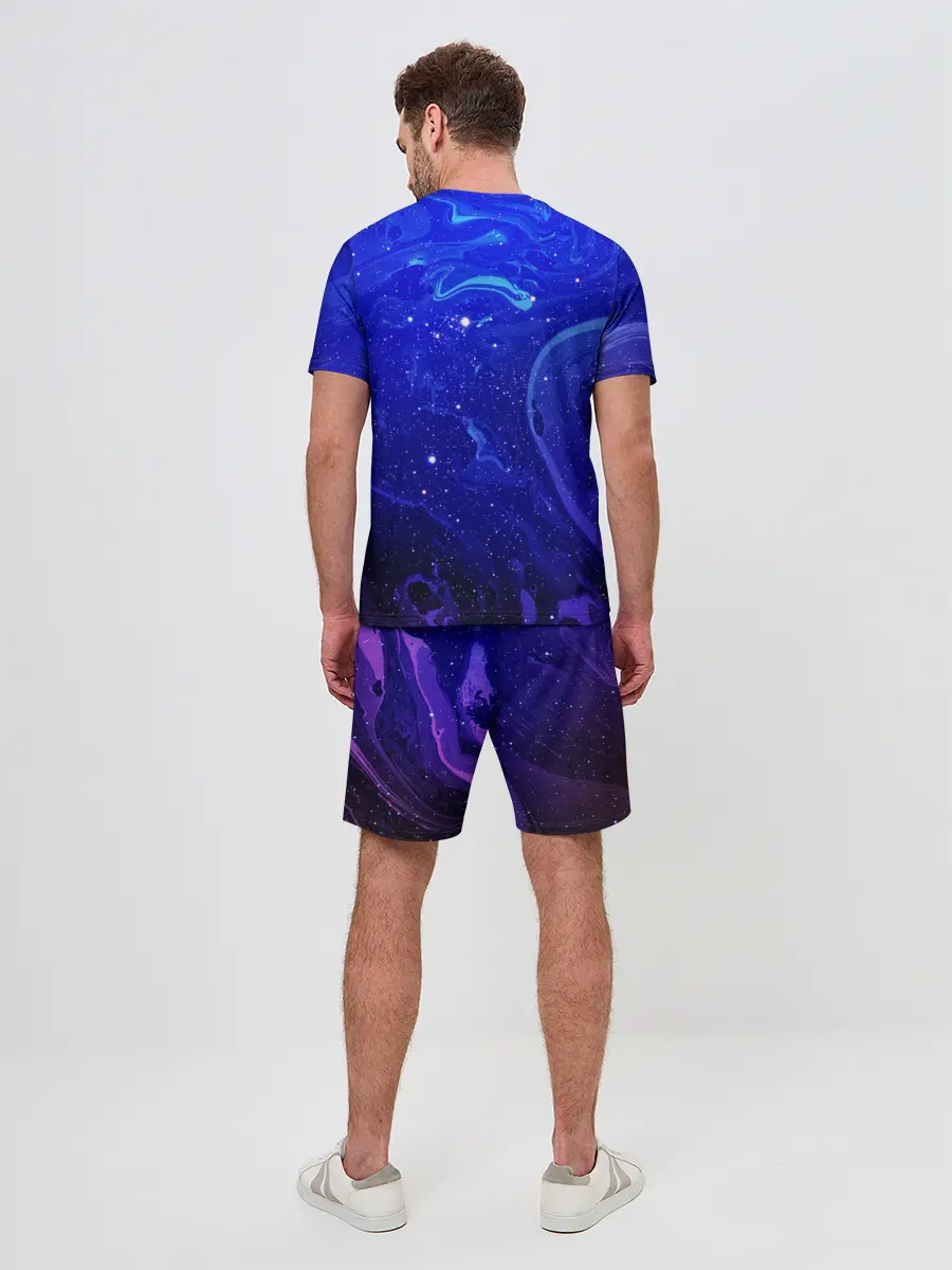 Мужской костюм с шортами / СИНИЙ КОСМОС