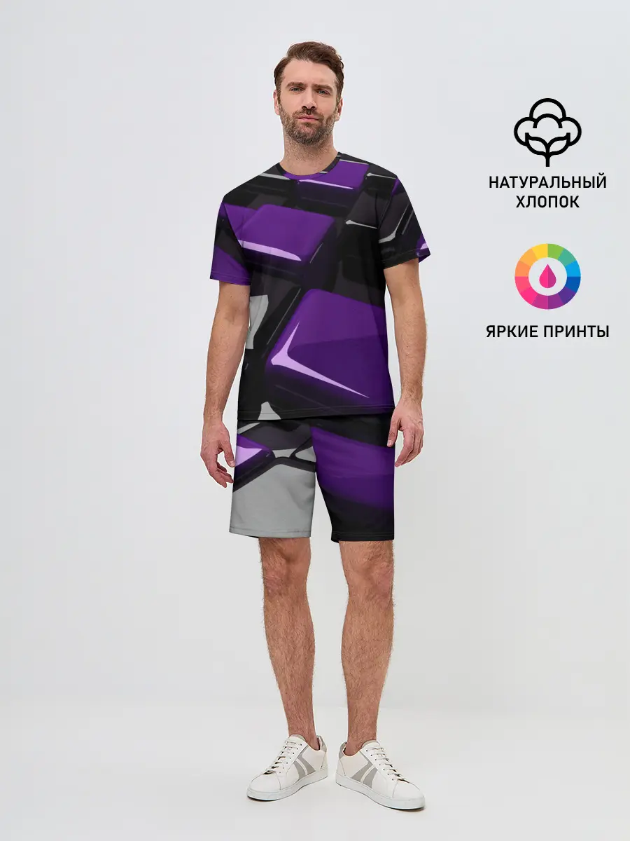 Мужской костюм с шортами / НЕОНОВАЯ ГЕОМЕТРИЯ