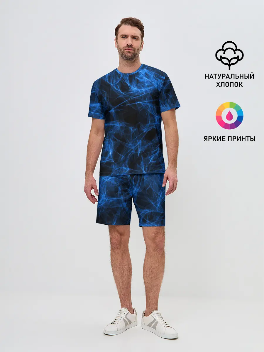 Мужской костюм с шортами / NEON SMOKES STRIPES