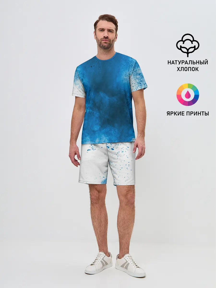 Мужской костюм с шортами / СИНИЙ ДЫМ