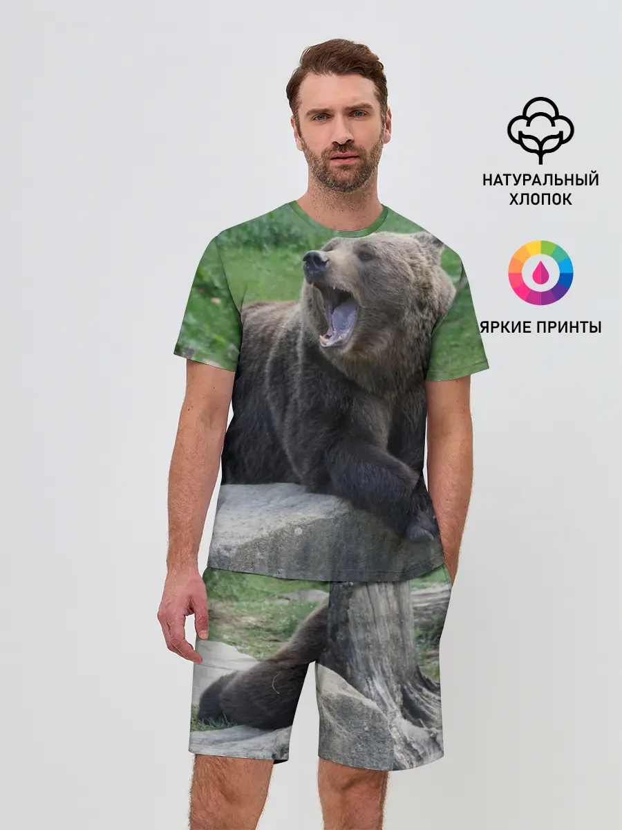 Мужской костюм с шортами / Медведь