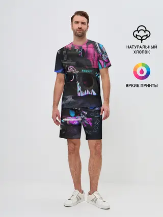 Мужской костюм с шортами / CS GO:НЕОНУАР