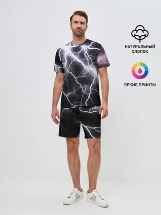 Мужской костюм с шортами / Молния