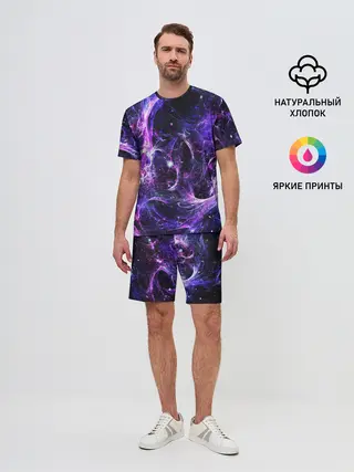 Мужской костюм с шортами / SPACE STARS | КОСМОС ЗВЁЗДЫ