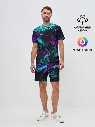 Мужской костюм с шортами / НЕОНОВАЯ АБСТРАКЦИЯ | NEON