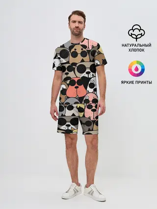 Мужской костюм с шортами / Серьезные псы