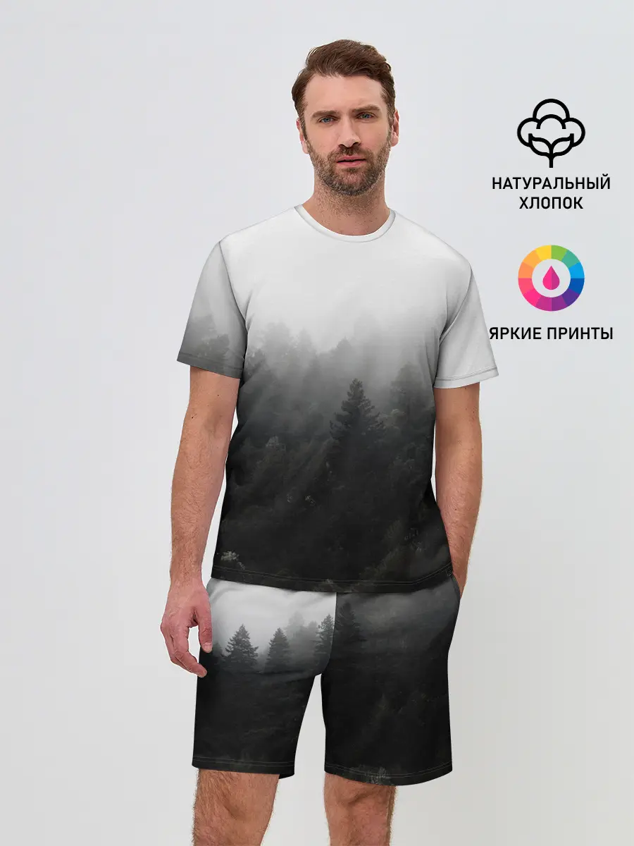 Мужской костюм с шортами / Лес