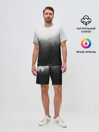 Мужской костюм с шортами / Лес