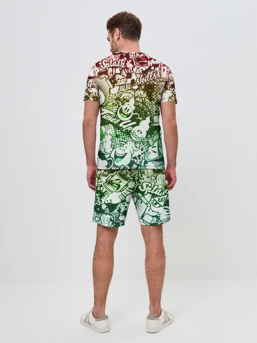 Мужской костюм с шортами / Граффити