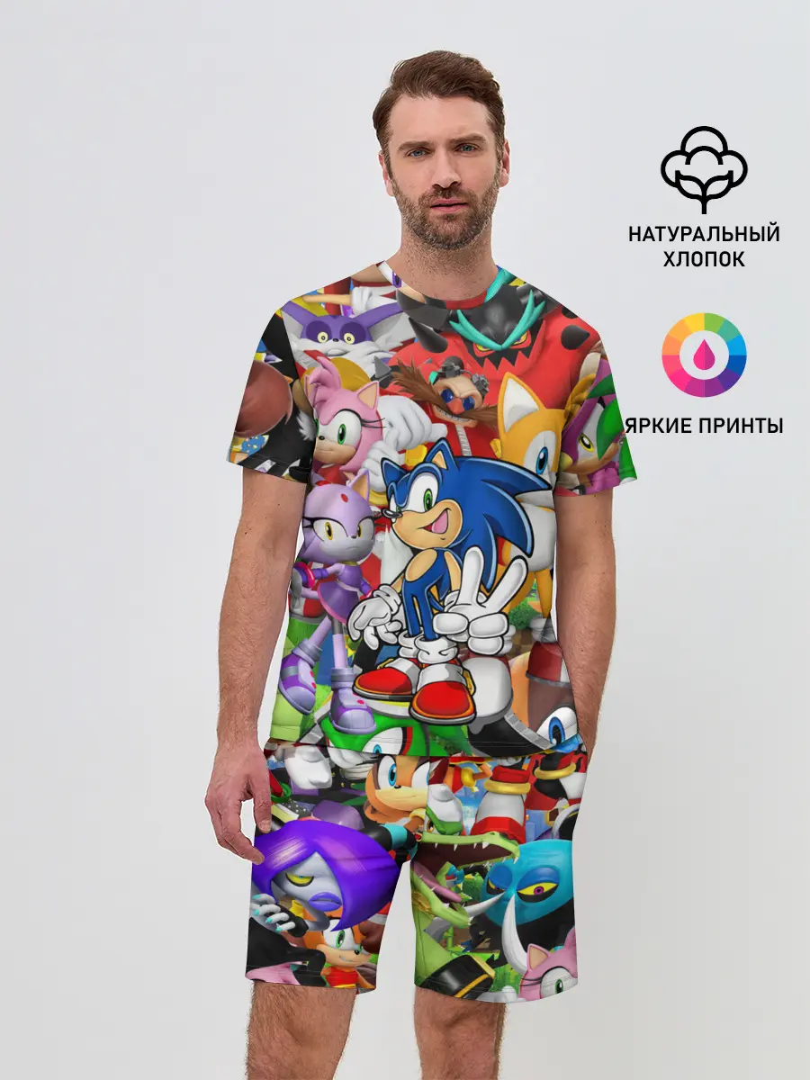 Мужской костюм с шортами / Sonic ПЕРСОНАЖИ