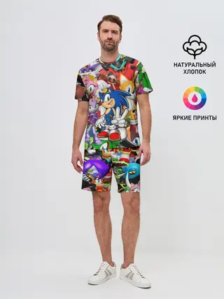 Мужской костюм с шортами / Sonic ПЕРСОНАЖИ