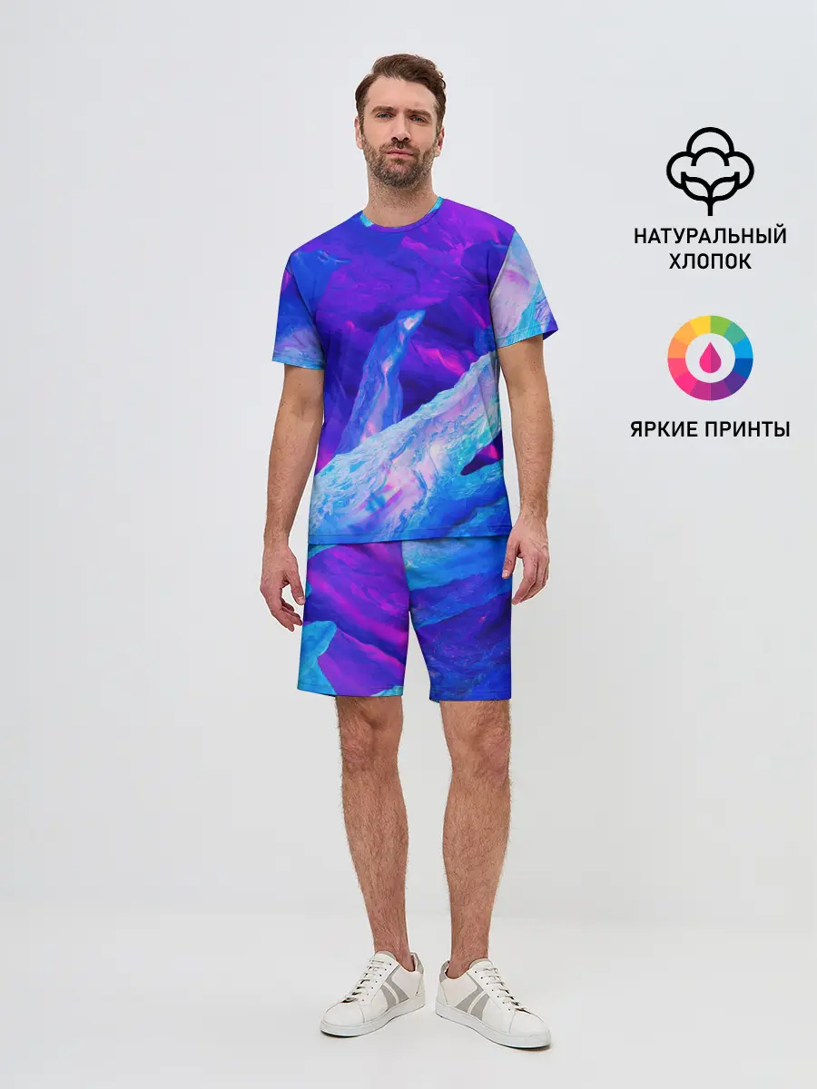 Мужской костюм с шортами / ЛЕДЯНОЙ НЕОН