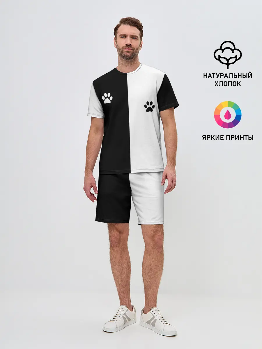 Мужской костюм с шортами / Кошачьи следы