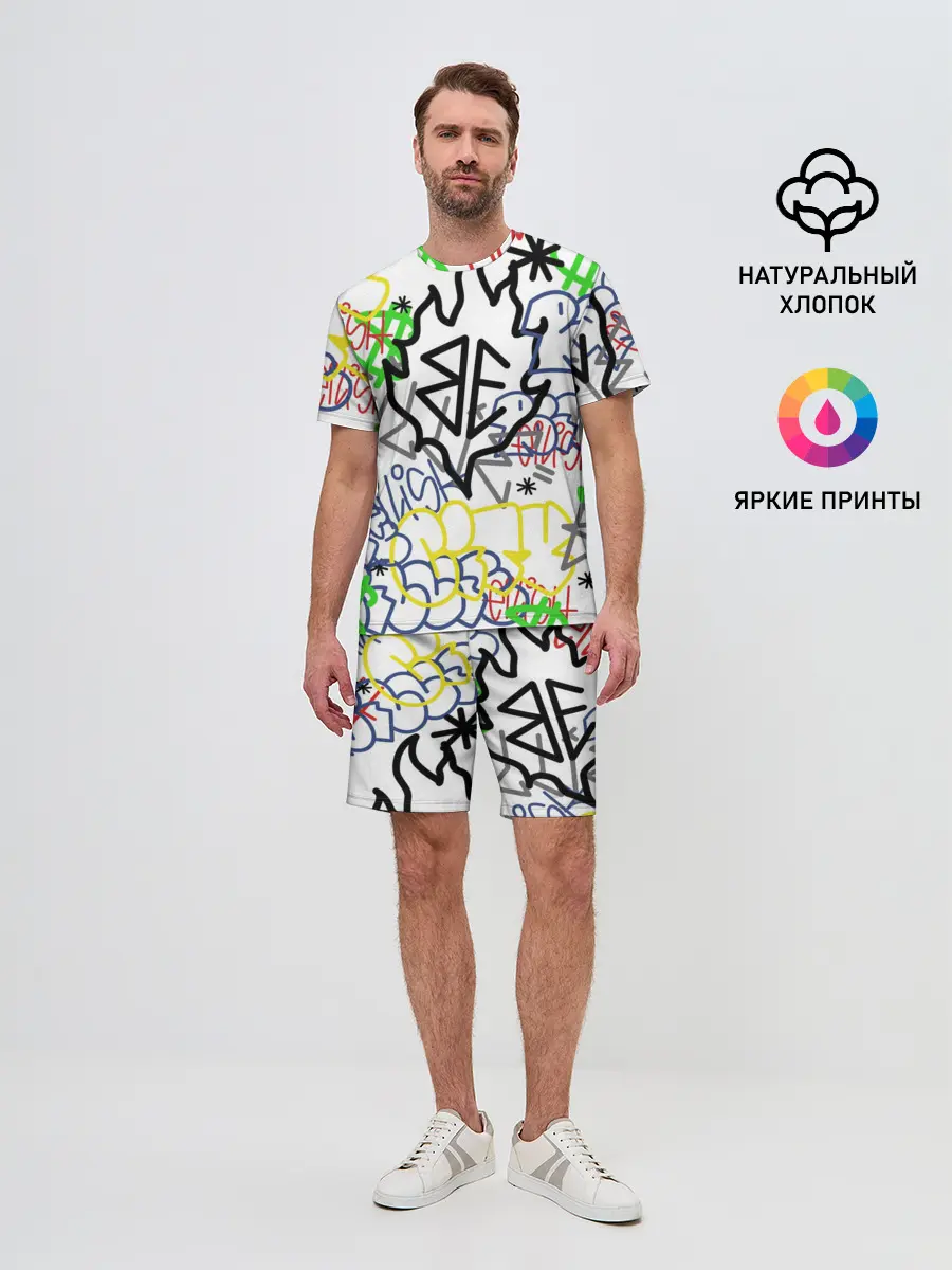 Мужской костюм с шортами / BILLIE EILISH GRAFFITI